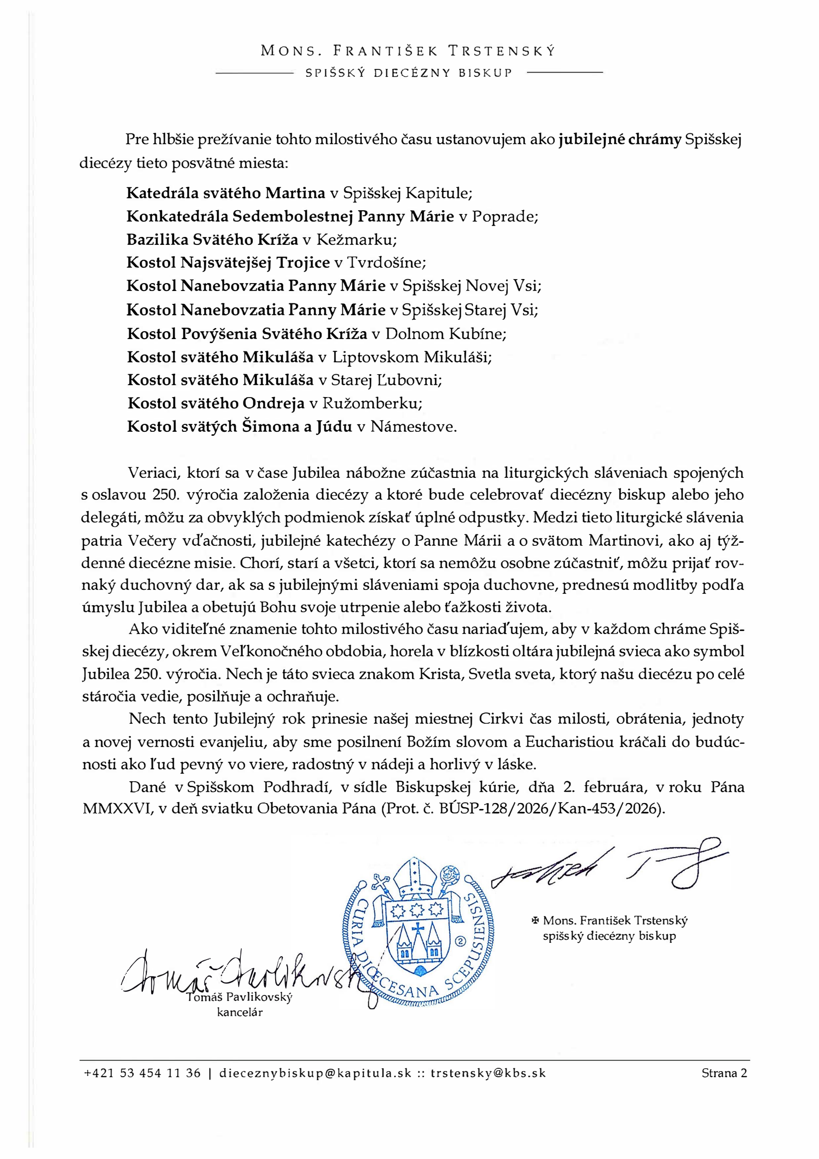 Vyhlásenie Jubilejného roka Spišskej diecézy.pdf - strana 2